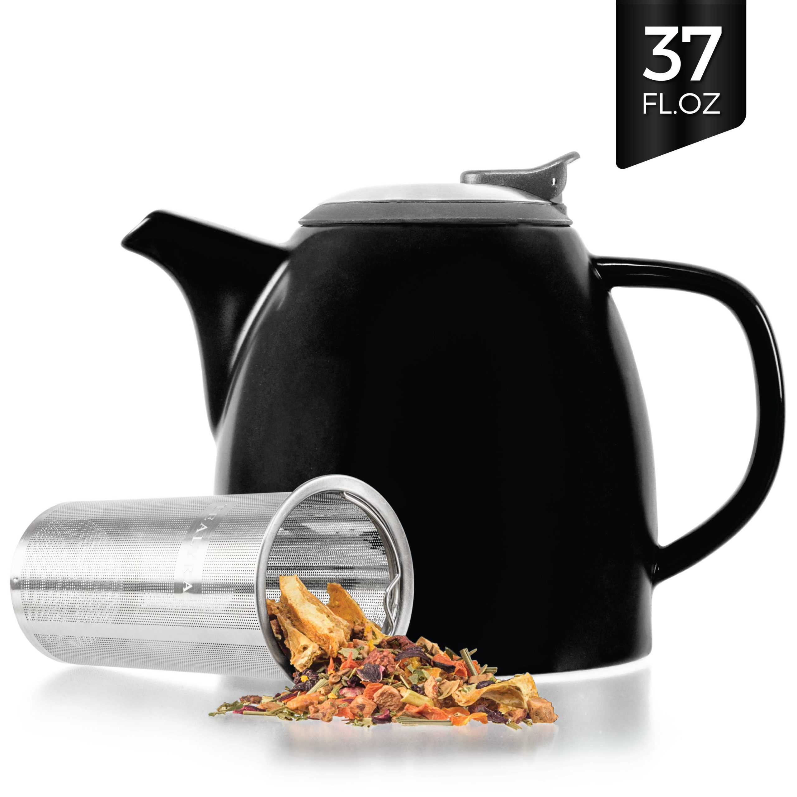 Teapot With Infuser 37oz - Black