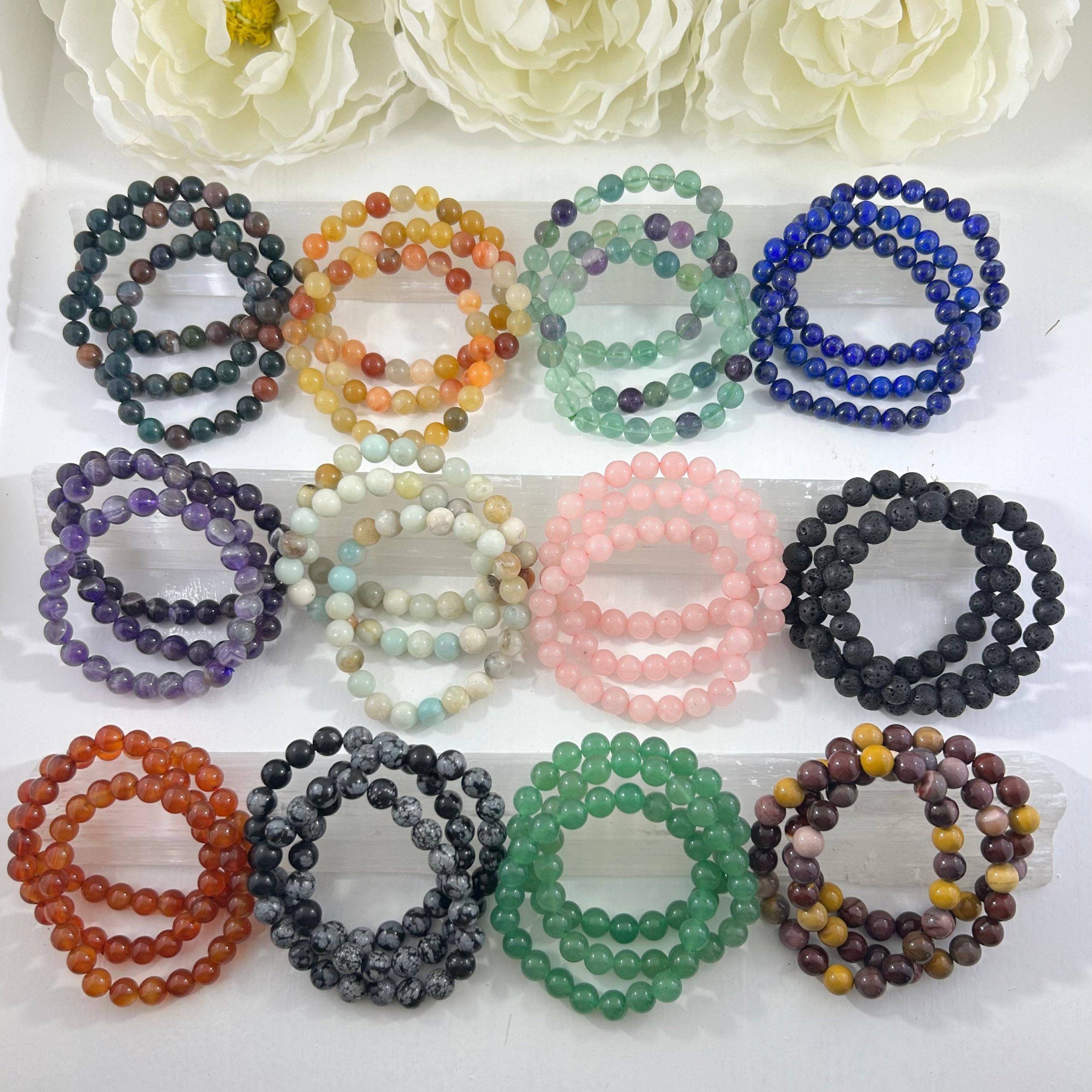 Larvikite - Crystal Bracelet