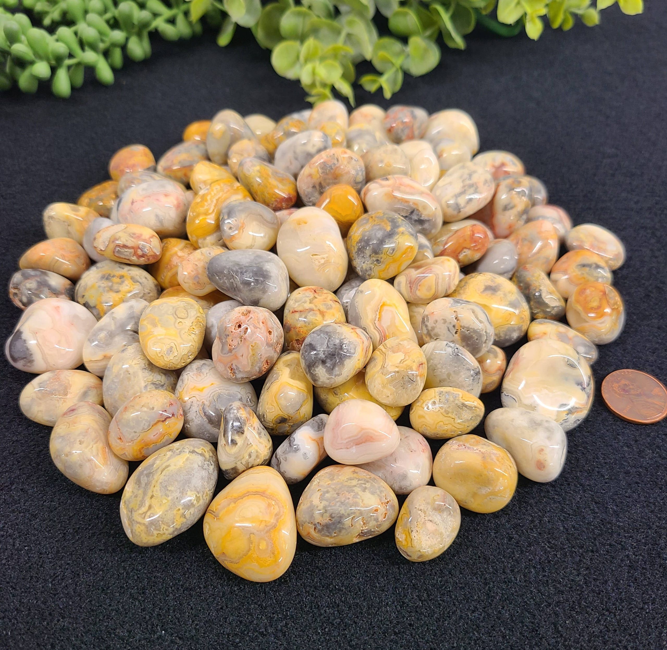 Yellow Crazy Lace Agate (tumble)