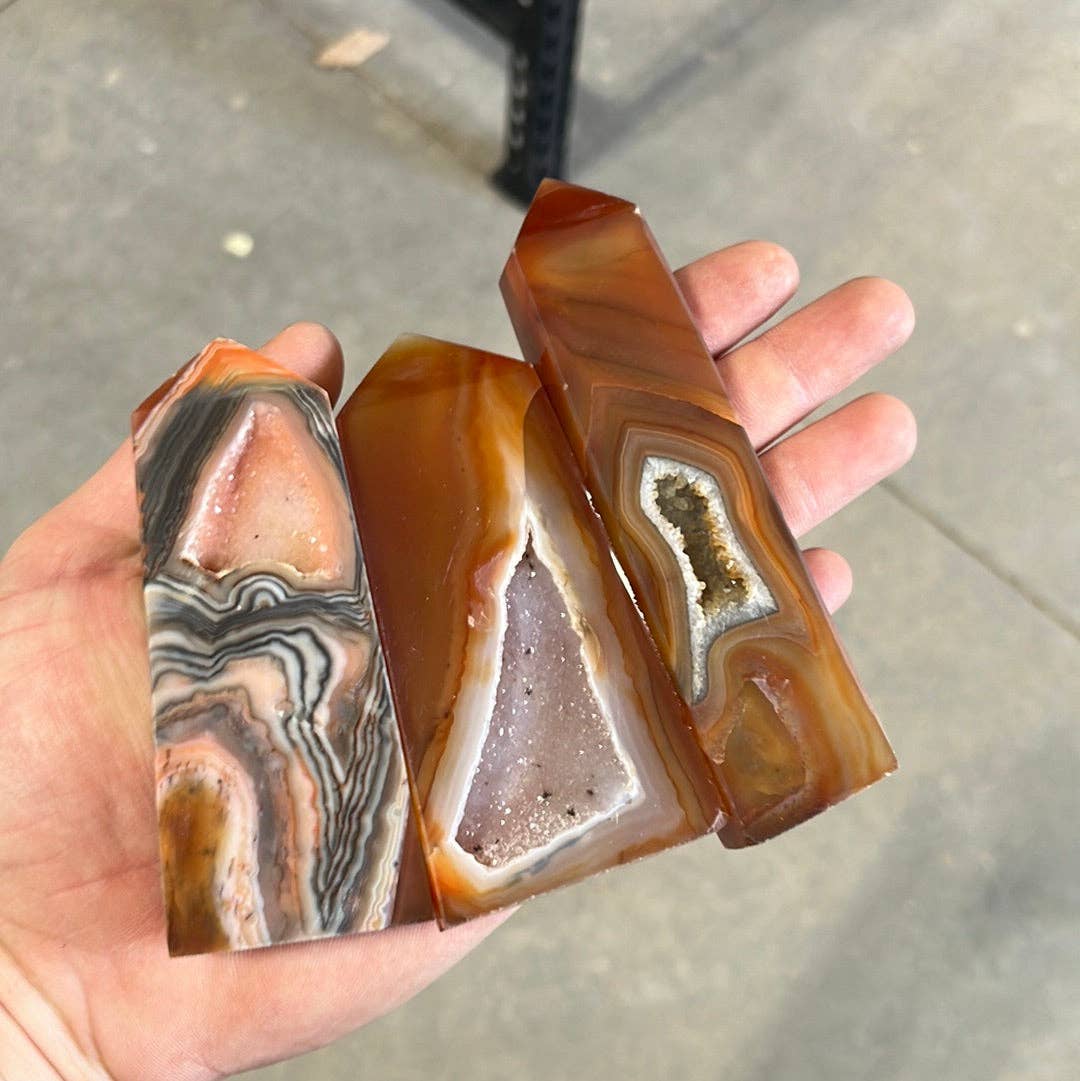 Druze Carnelian Obelisk Tower: 3-4 oz